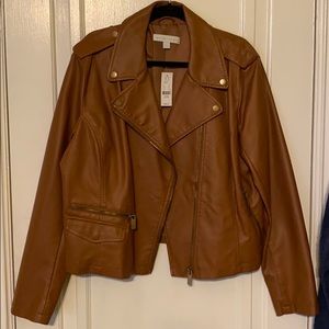Faux leather jacket